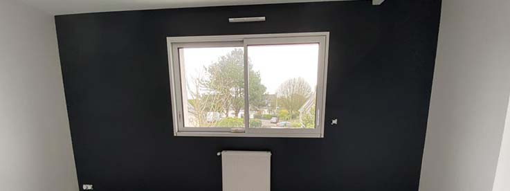 Mur de chambre peint
